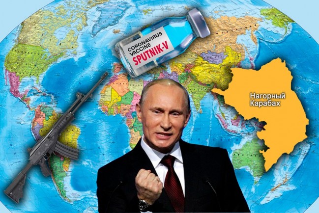 Путин гордится вакциной, оружием и Нагорным Карабахом