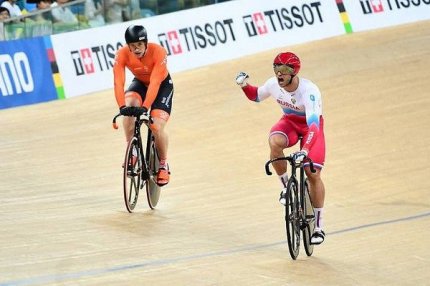 Денис Дмитриев на Чемпионате мира по велоспорту.