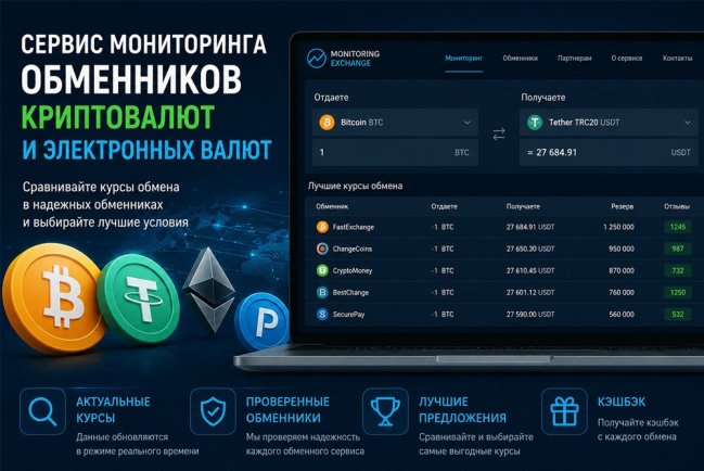 Cервис мониторинга выгодных обменников