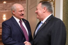 Президент Белоруссии Александр Лукашенко и госсекретарь США Майк Помпео