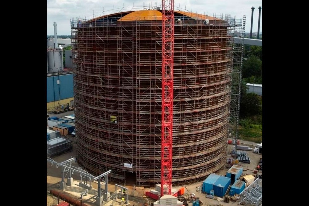 В Берлине строят отопительный узел, похожий на огромный термос