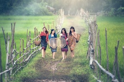 Жительницы Индонезии.