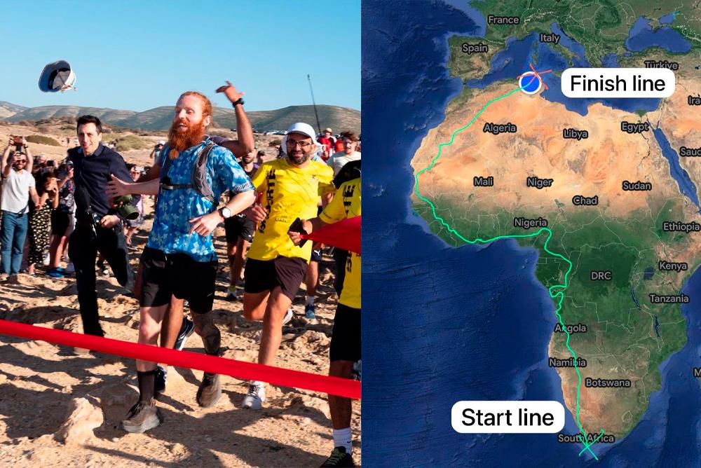 Британец Рассел Кук пробежал через всю Африку, преодолев более 16 тысяч километров за 352 дня