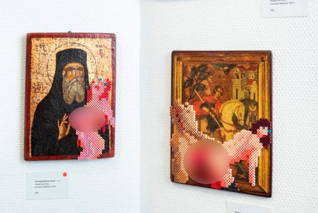 В немецком городе Оффенбах открылась выставка порнографических «икон» православной церкви