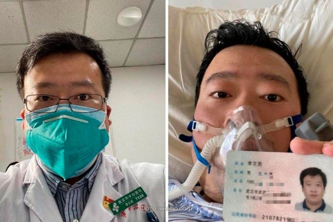 Офтальмолог из Уханя Ли Вэньлян, который первым зафиксировал случаи заражения коронавирусом в Китае