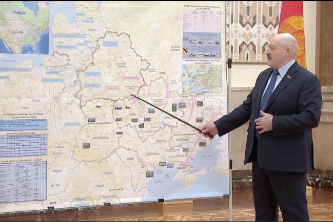 Лукашенко и карта
