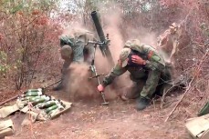Кадры попытки атаки ВСУ на позиции ВС РФ под Соледаром