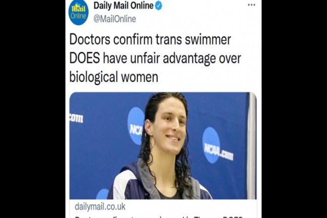 В США врачи подтвердили, что пловцы-трансгендеры имеют неоспоримое преимущество перед биологическими женщинами