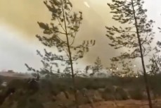 Реактивная система залпового огня ВС РФ, работающая по противнику, попала на видео