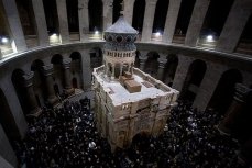 Обновленный Эдикуле в Храме Гроба Господня в Иерусалиме, 22 марта 2017 года.