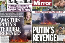 Британская пресса пишет, что авиакатастрофа - «месть Путина» к Пригожину