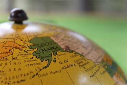Аляска на карте мира.