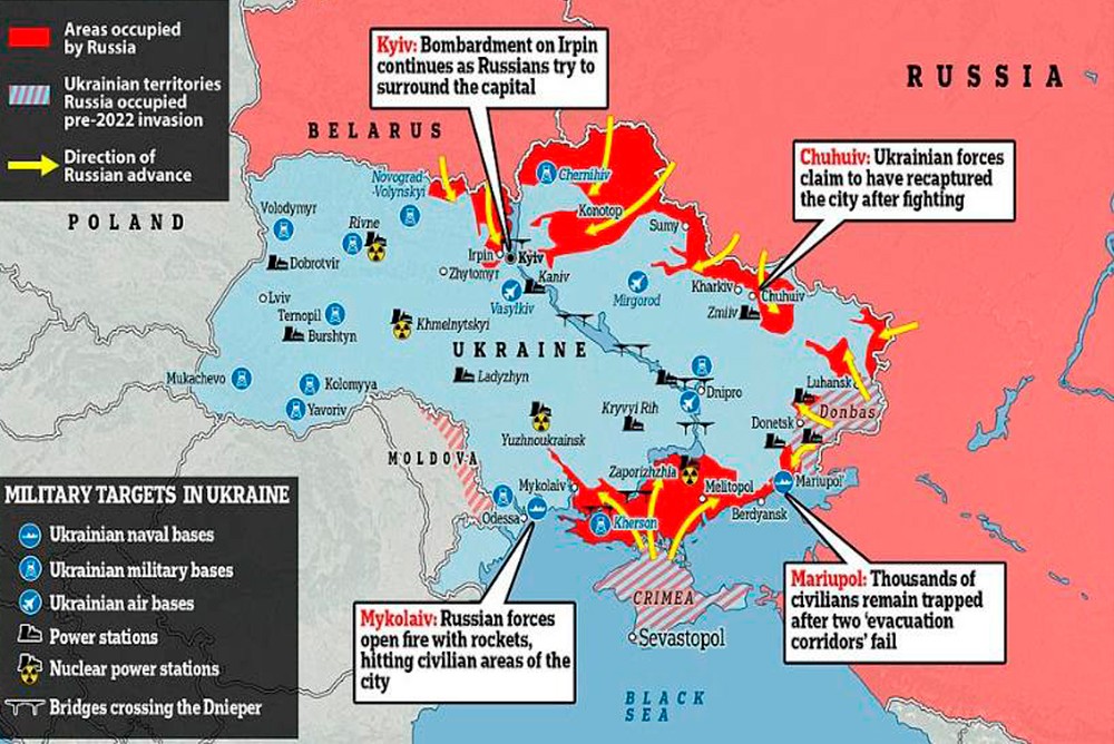 Боевая карта украины 2022