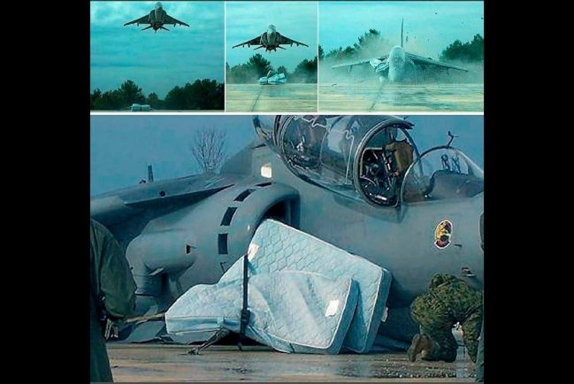 Необычная посадка Harrier в США