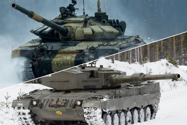 Немецкий танк Leopard 2А7 и российский Т-90СМ