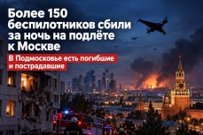 Более 150 беспилотников сбили за ночь на подлёте к Москве. 