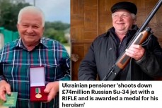 Зеленский наградил пенсионера сбившего российский Су-34 выстрелом из охотничьего ружья