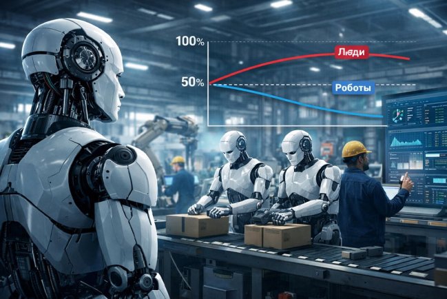 Человекоподобные роботы пока вдвое менее эффективны людей