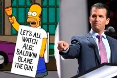 Сын Дональда Трампа продаёт футболки с надписью: "Оружие не убивает людей, Алек Болдуин убивает людей"