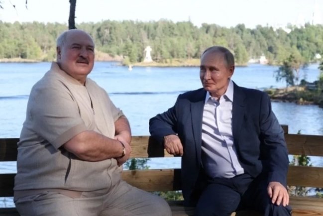 Путин и Лукашенко на Валдае