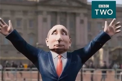 Анимированный Владимир Путин в шоу ВВС «Вечер с Владимиром Путиным»