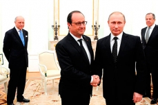 Встреча Владимира Путина с Франсуа Олландом.