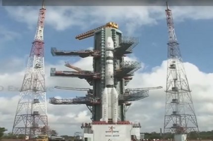 Запуск индийской ракеты GSLV D6.