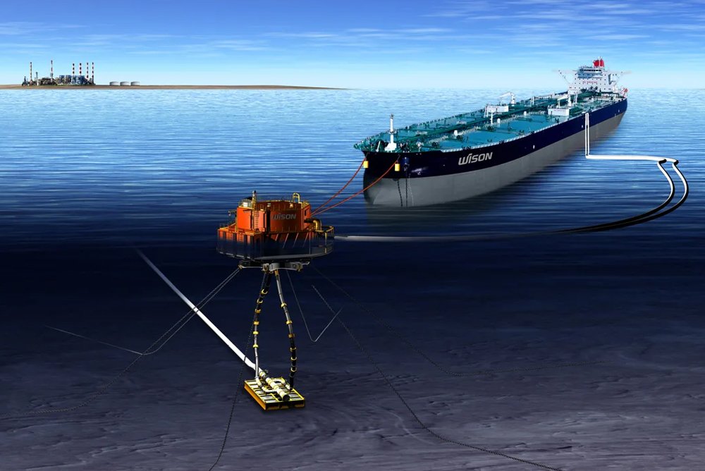 Работа ВПУ - отгрузка нефти в танкер