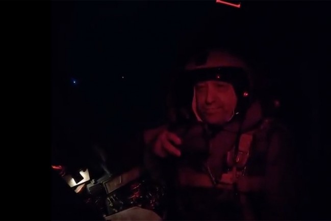 Евгений Пригожин совершил боевой вылет на Су-24 ЧВК «Вагнер» в качестве штурмана