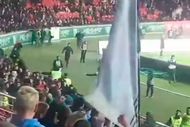 На матче «Зенита» и «Ахмата» в Грозном случилась массовая драка