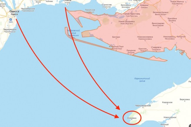 Карта атаки ракетами ATACMS российской ПВО в Крыму