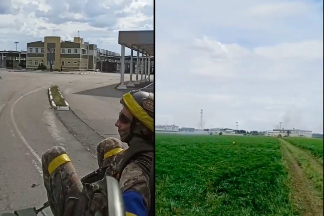 Украинские ДРГ показали разбитый погранпункт «Грайворон» перед тем как уйти на Украину