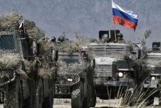 Колонна российской военной техники