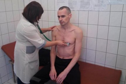 Голодающий Олег Сенцов на обследовании в больнице