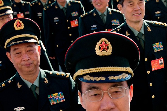 Офицеры китайской армии