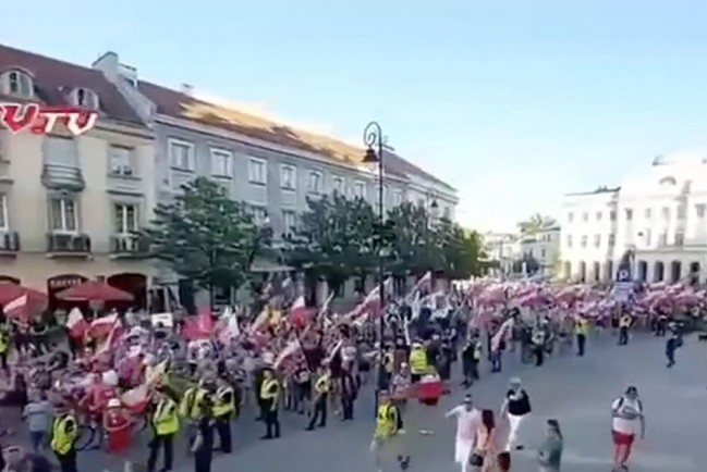 В Польше прошел митинг против украинских беженцев
