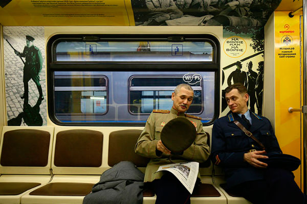 В московском метро.