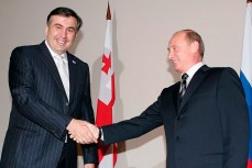 Путин и Саакашвили