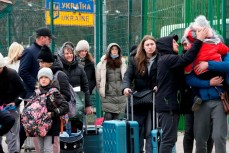 Беженцы из Украины на границе