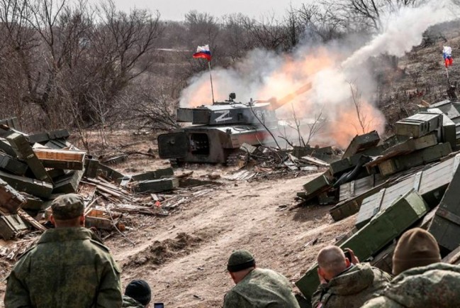 Работа российской артиллерии