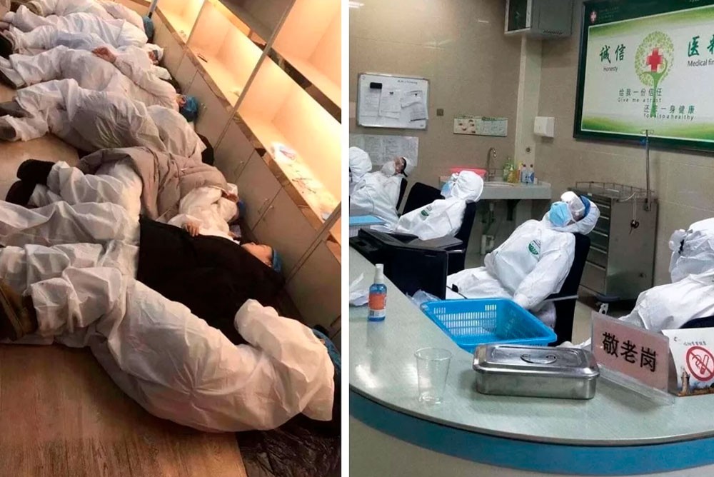 Китайские медики отдыхают после борьбы с коронавирусом