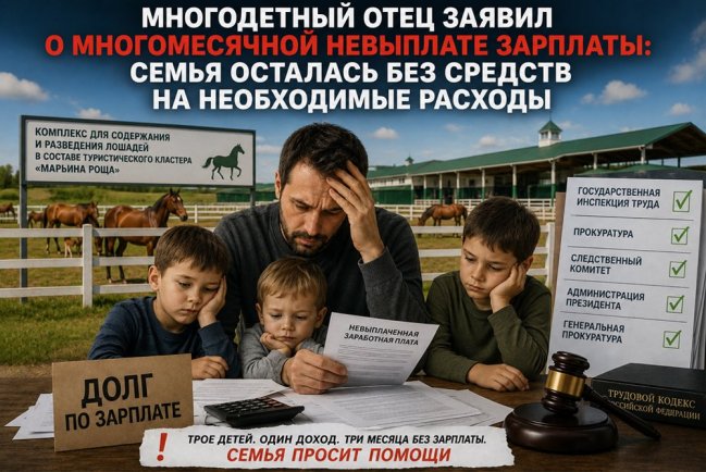 Многодетный отец заявил о невыплате зарплаты в ООО «ГИТИ»