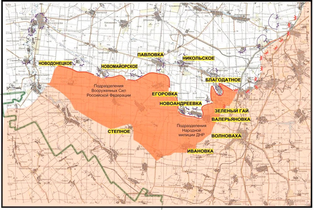 Минобороны РФ публикует обновлённую карту районов Украины, перешедших под контроль ВС России и народных республик Донбасса