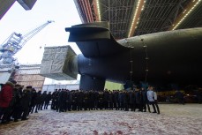 Спуск на воду атомного подводного крейсера «Генералиссимус Суворов»