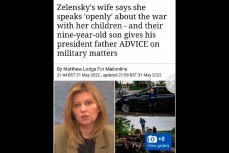 Mail Online: 9-летний сын Зеленского даёт отцу военные советы