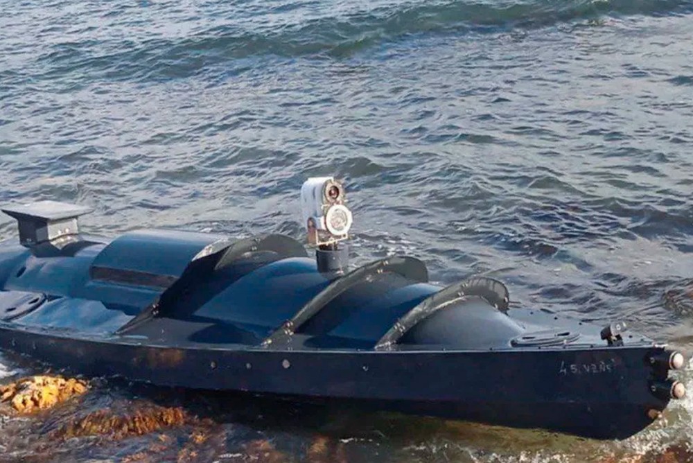Фотография украинского надводного беспилотника-камикадзе