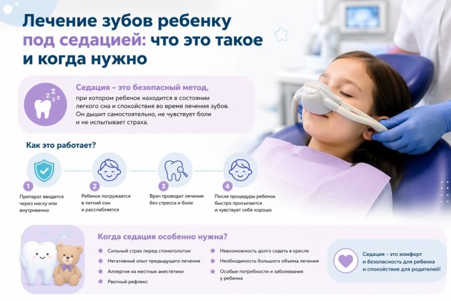 Лечение зубов ребенку под седацией