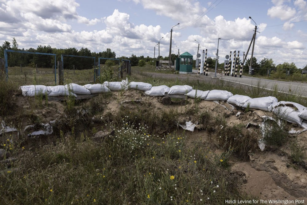 Блок-пост на границе Белоруссии и Украины
