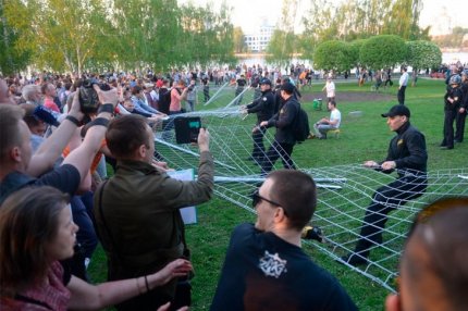 Протест против строительства храма в Екатеринбурге