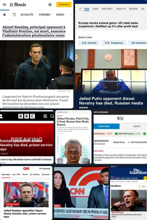 Мировые СМИ о смерти Навального*